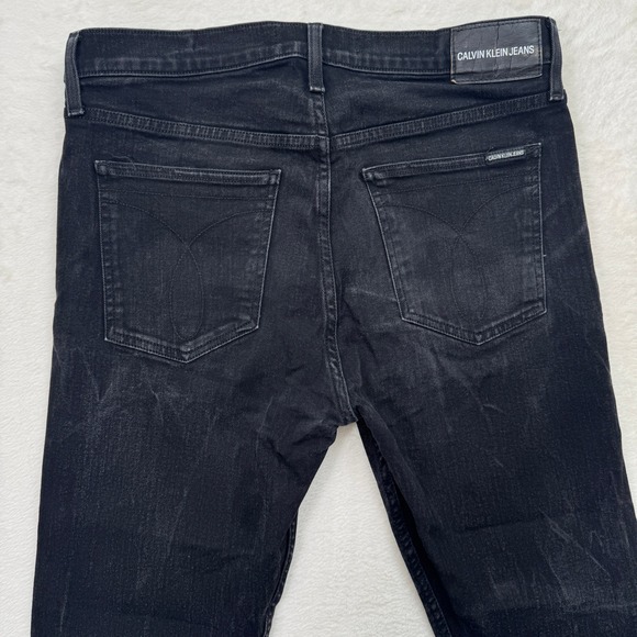 Calvin Klein Jeans Mens W34 Black CKJ 016 Skinny Fit Stretch Denim Pants - Picture 10 of 14